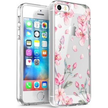 iMoshion Design voor de iPhone 5 / 5s / SE hoesje - Bloem - Roze