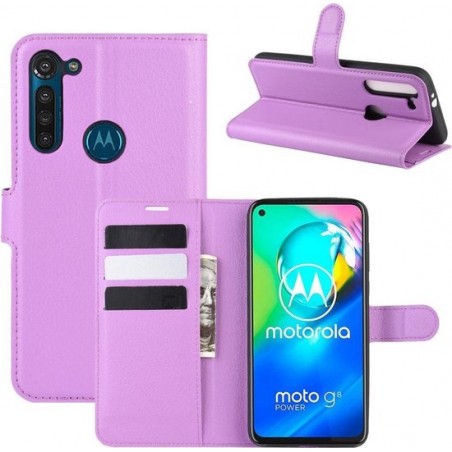 Coverup Motorola Moto G8 Power Hoesje - Book Case - Paars