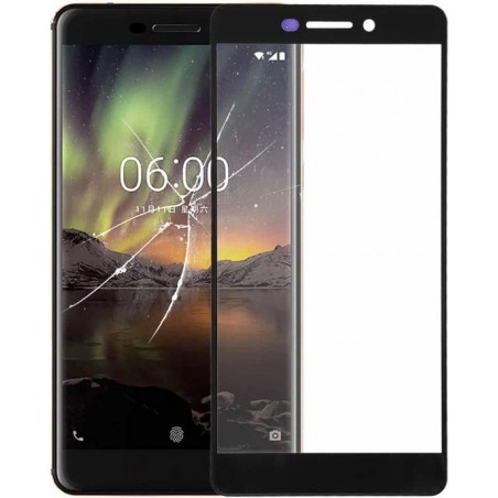 Let op type!! Front Screen Outer Glass Lens for Nokia 6 2018 / 6.1 SCTA-1043 TA-1045 TA-1050 TA-1054 TA-1068(Black)