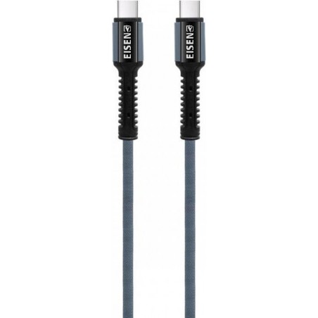 Eisenz LC92 USB-C naar USB-C 2A oplaadkabel en data kabel 2M - zwart