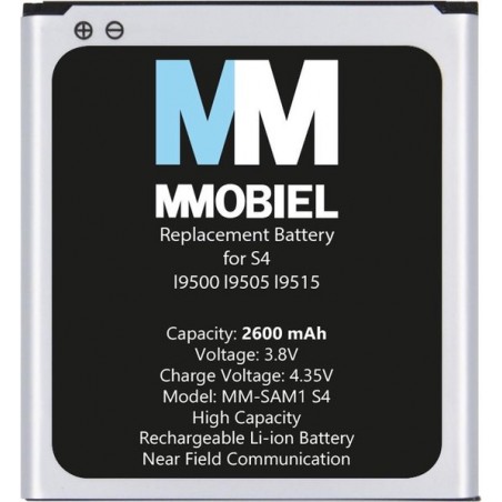 MMOBIEL Batterij / Accu voor Samsung Galaxy S4 I9500 I9505 - 2600 mAh Batterij Li-Ion