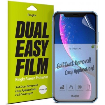 Ringke DualEasy Anti-Stof Screen Protector Apple iPhone XR 2-Pack