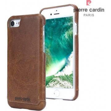 iPhone 8/7 hoesje - Pierre Cardin - Cognac - Leer