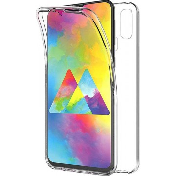 Samsung Galaxy M20 Hoesje + Screenprotector - 2 in 1 Siliconen TPU Case Transparant - iCall