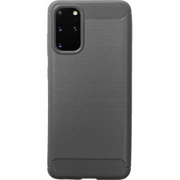 BMAX Carbon soft case hoesje voor Samsung Galaxy S20 Plus / Soft Cover - Grijs