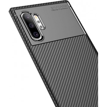 Ninzer® Carbon TPU Hoesje / Back Cover voor Samsung Galaxy Note 10 Plus