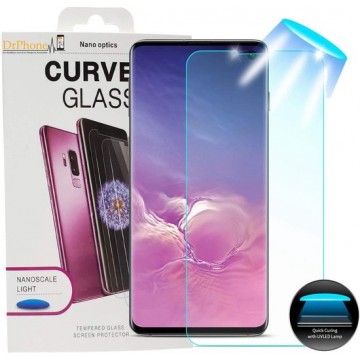 DrPhone Liquid Glass Galaxy S10E 3D Curved Edge 9H – UV Full Glue Screenprotector