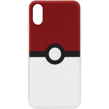 ADEL Siliconen Back Cover Softcase Hoesje voor iPhone XS Max - Pokemon Pokeball