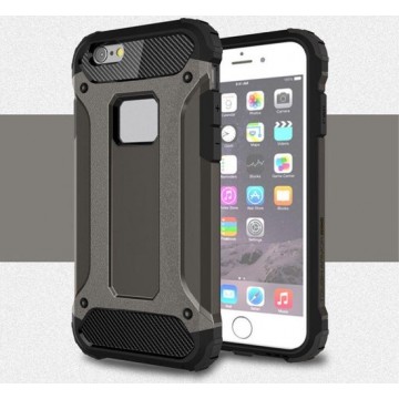 Apple iPhone 6/6S Hoesje Shock Proof Hybride Back Cover Coffee