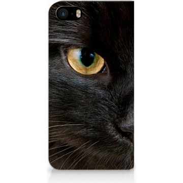 Apple iPhone 5 | 5S | SE Uniek Hoesje Zwarte Kat