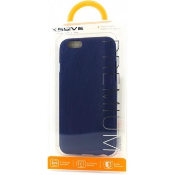 Matte Hoesje voor Apple iPhone 5/5S/SE - Back Cover - TPU - Donker Blauw