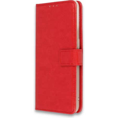 Huawei P Smart 2021 Hoesje Rood - Portemonnee Book Case - Kaarthouder & Magneetlipje