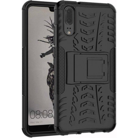 Schokbestendige Back Cover - Huawei P20 Lite - Zwart