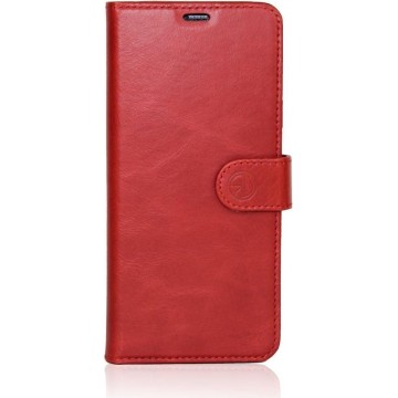 RV Genuine leather met vakken voor pasjes voor iPhone 11 - Rood