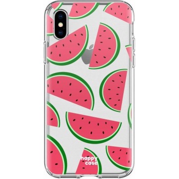 HappyCase Apple iPhone XS Flexibel TPU Hoesje Watermeloen Print