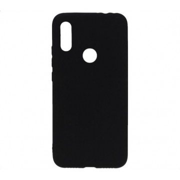 Shop4 - Xiaomi Redmi 7 Hoesje - Zachte Back Case Mat Zwart
