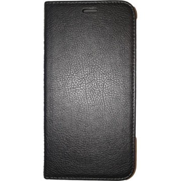 Iphone X/XS Luxe leder boek cover hoesje zwart met extra vakjes voor pasjes