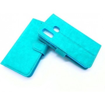 Samsung  Galaxy A20e Blauw Portemonnee Wallet Case -TPU  hoesje met pasjes Flip Cover - Boek  beschermend Telefoonhoesje