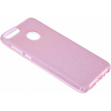 Huawei P smart Roze Glitter TPU Back Cover Hoesje