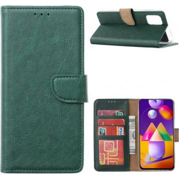Samsung Galaxy A42 5G hoesje bookcase Groen - Galaxy A42 wallet case portemonnee hoes cover