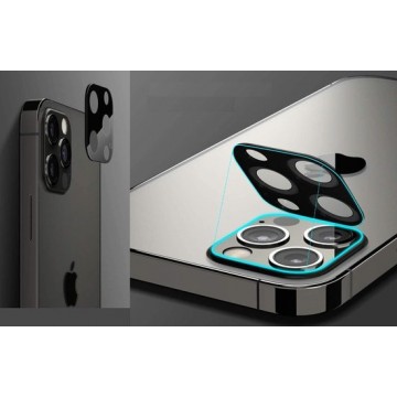 Xssive Tempered Glass voor Camera Lens Apple iPhone 12 Pro Max (6.7) - Zwart