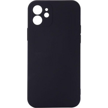 Shop4 - iPhone 12 mini Hoesje - Back Case Mat Zwart