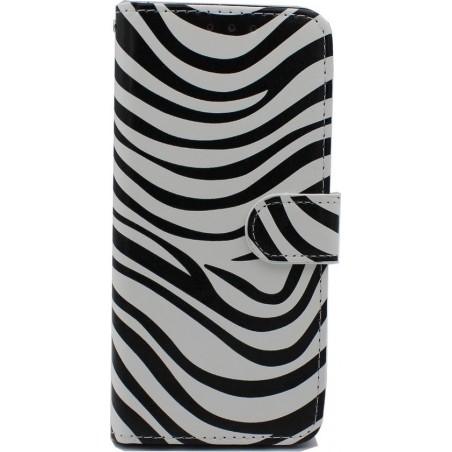 Samsung Galaxy S8 Hoesje met Print - Portemonnee Book Case - Kaarthouder & Magneetlipje - Zebra