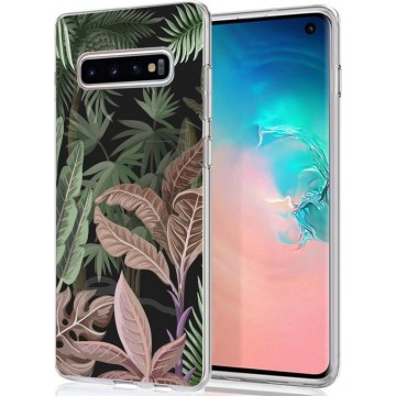 iMoshion Design voor de Samsung Galaxy S10 hoesje - Jungle - Groen / Roze