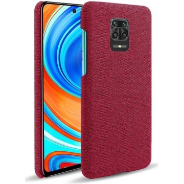 Xiaomi Redmi Note 9S / Note 9 Pro Stoffen Hoesje Back Cover Rood