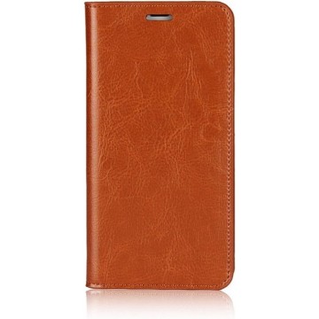 Shop4 - iPhone Xs Hoesje - Luxe Book Case Cabello Licht Bruin
