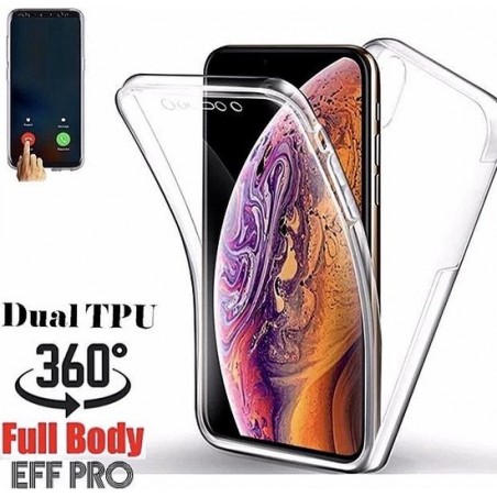 Apple iPhone XR Dual TPU Case transparant 360° Graden. Optimale Siliconen bescherming Voor- en Achterkant (2 in 1) - Eff Pro