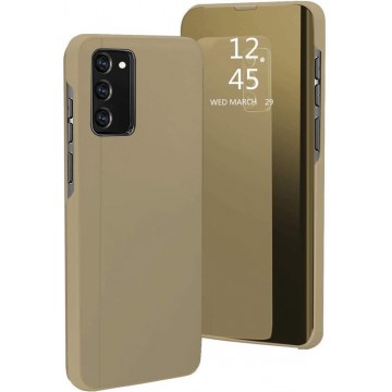 Samsung Galaxy A51 Hoesje - Clear View Case - Goud