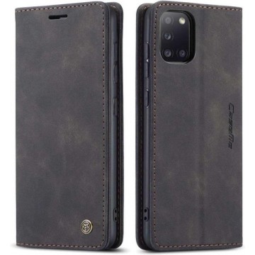 Portemonnee Hoesje Samsung Galaxy A31 | Retro Wallet Case | CASEME | Zwart