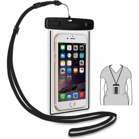 Waterdichte Telefoon Hoes - Waterproof Bag - Case - Cover - Zak - Universeel - Geschikt voor alle Smartphones tot 6 Inch - Zwart