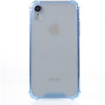 iPhone Xr bumper case TPU + acryl - transparant blauw