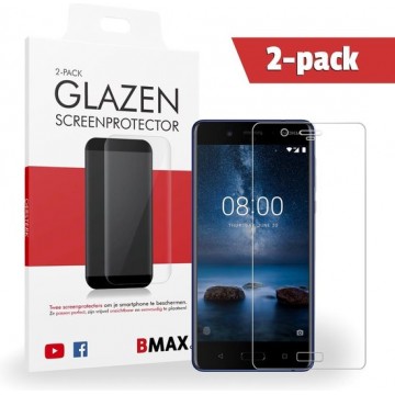 2-pack BMAX Glazen Screenprotector Nokia 8 / Beschermglas / Tempered Glass / Glasplaatje