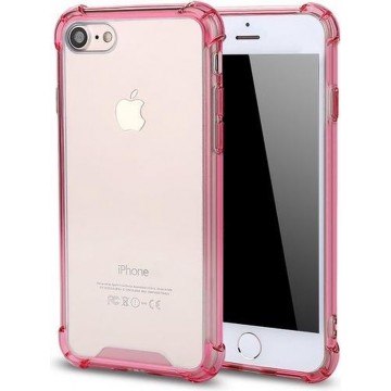 iPhone SE (2020) / 7 / 8 bumper case TPU + acryl - transparant roze