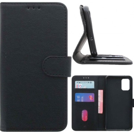 Book Case Samsung Galaxy S10 Lite Hoesje Zwart met Pasjeshouder