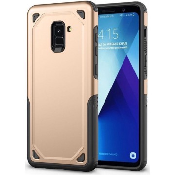 Samsung Galaxy A8 (2018) Hybride Rugged Armor Hoesje Goud