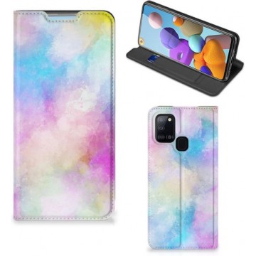Bookcase Personaliseren Samsung Galaxy A21s Telefoonhoesje Watercolor Light