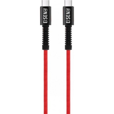 Eisenz LC91 Power Delivery PD USB-C naar Type-C 3A Ultrasnelle oplaadkabel en data kabel 1M - rood