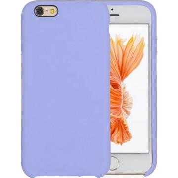 Let op type!! Color Liquid Silicone + PC Protective Back Cover Case for iPhone 6 & 6s(Light Purple)