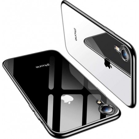 Zwarte metallic bumper case iPhone Xr