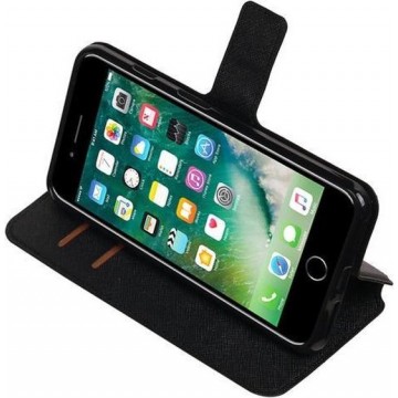 Zwart Apple iPhone 7 Plus / 8 Plus TPU wallet case booktype hoesje HM Book