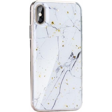 Forcell MARBLE Case Huawei Y7 2019 - white marble