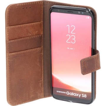 Samsung S8 G950F Leather book case hoesje Brown