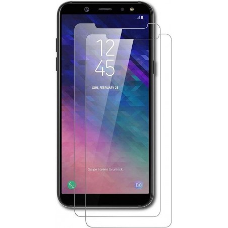 Samsung Galaxy A6 2018 Screenprotector Glas - Tempered Glass Screen Protector - 2x