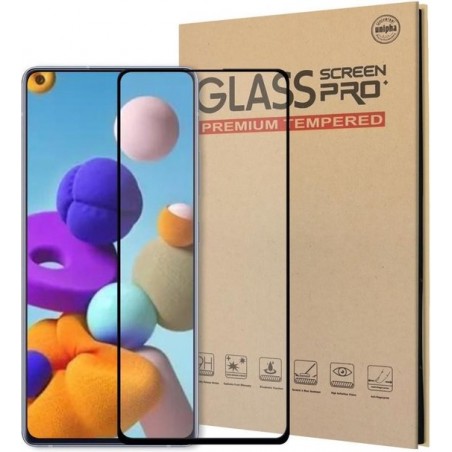 Samsung Galaxy A21s Screenprotector 2.5D Arc Edge Tempered Glass