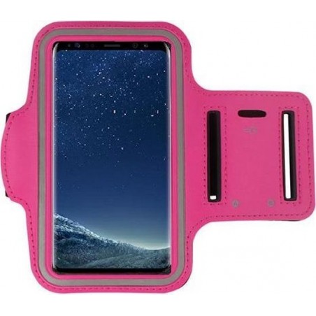 Samsung Galaxy A10s hoes Sportarmband Hardloopband hoesje Roze