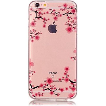 GadgetBay Doorzichtig Bloesem iPhone 6 6s TPU hoesje - Roze